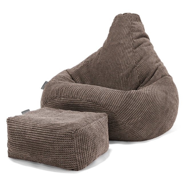 Silla De Juego Puf - Pompón Chocolate 01