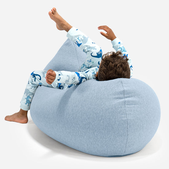 Puf Alto para Niños de 2 a 6 años - Algodón Elástico Bebé Azul 04