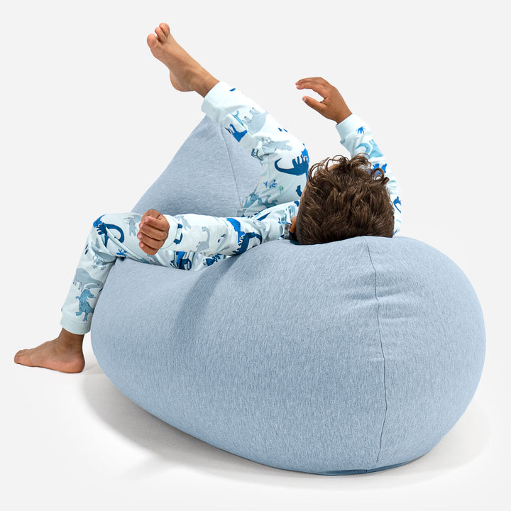 Puf Alto para Niños de 2 a 6 años - Algodón Elástico Bebé Azul 04