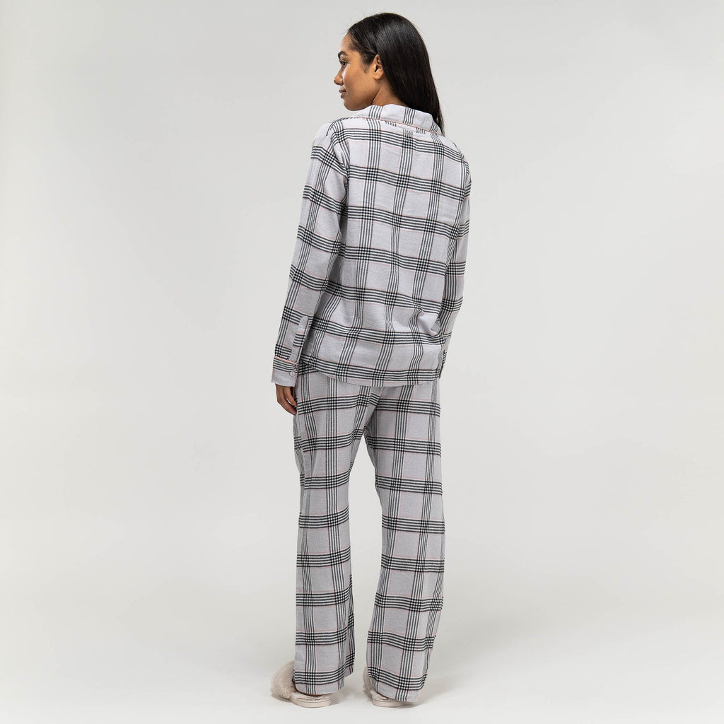 Pijama de mujer de Cuadros gris 06