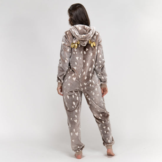 Pijama Navidad mono polar Reno para mujer 05