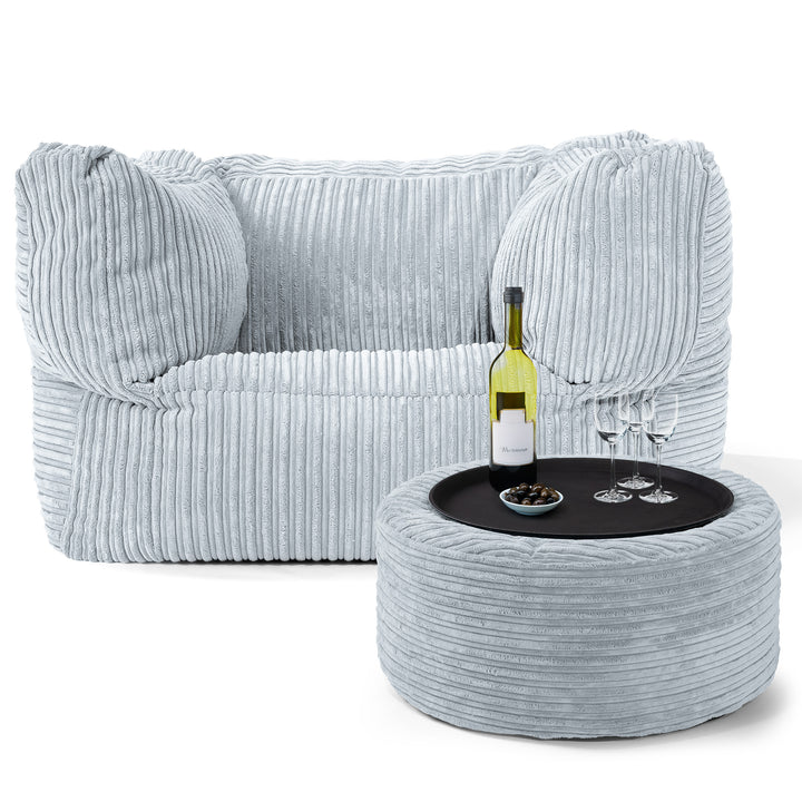 Albert Puff Sillón - Pana Clásica Bebé Azul 02