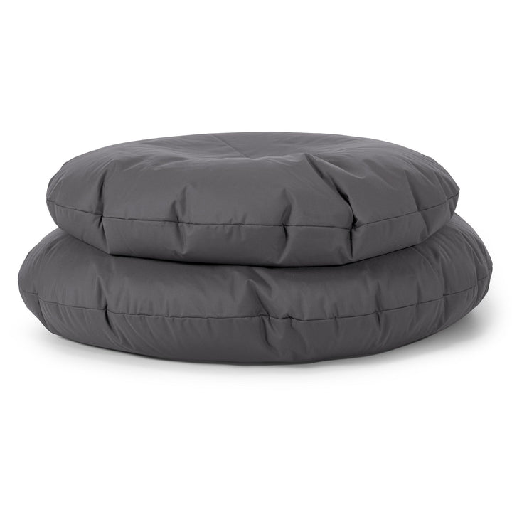 Flexforma Puf Infantil Redondo de Suelo 2-14 años - Fácil de Limpiar Gris oscuro 03