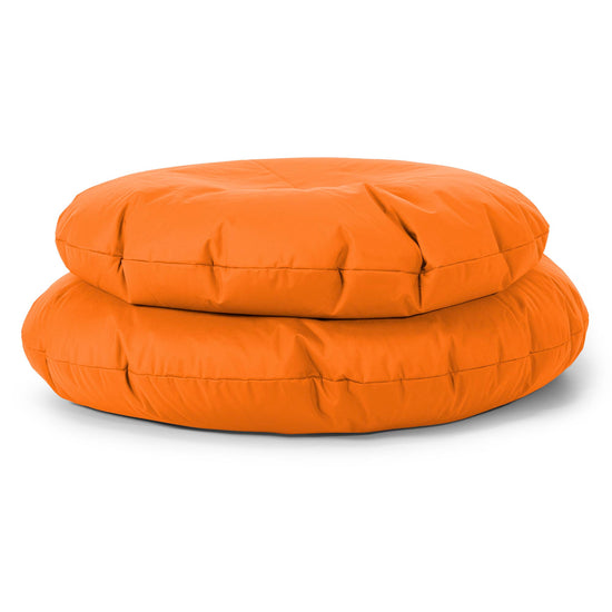 Flexforma Puf Infantil Redondo de Suelo 2-14 años - Fácil de Limpiar Naranja 03