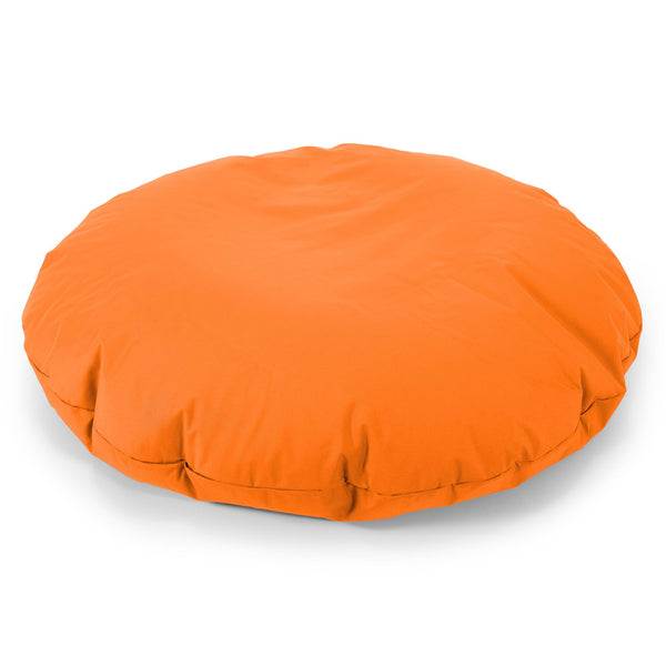 Flexforma Puf Infantil Redondo de Suelo 2-14 años - Fácil de Limpiar Naranja 01