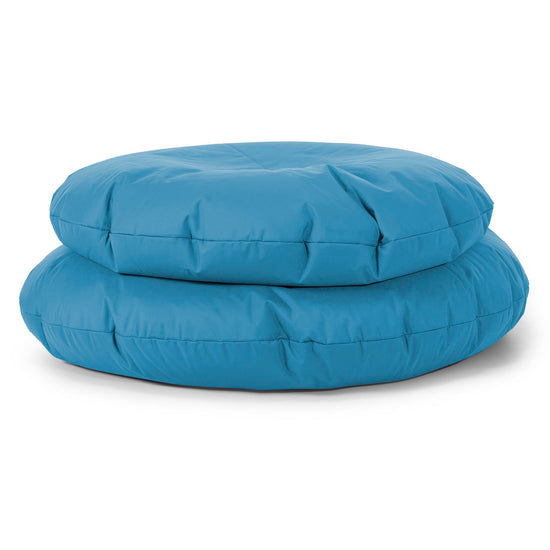 Flexforma Puf Infantil Redondo de Suelo 2-14 años - Fácil de Limpiar Azul turquesa 03