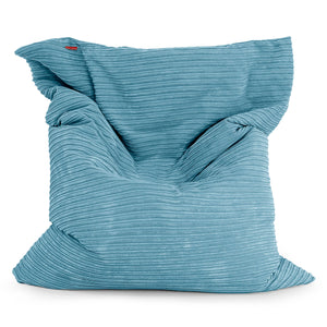 Puff Gigante Cama XL - Pana Clásica Egeo Azul