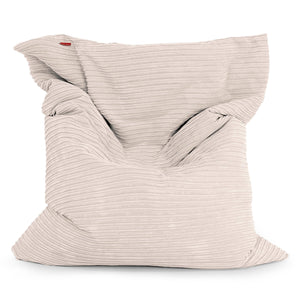 Puff Gigante Cama XL - Pana Clásica Marfil