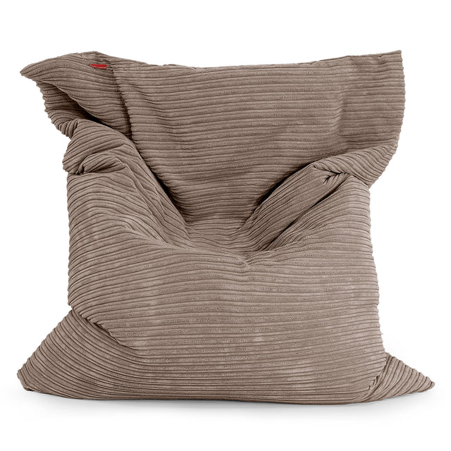 Puff Gigante Cama XL - Pana Clásica Moca 01