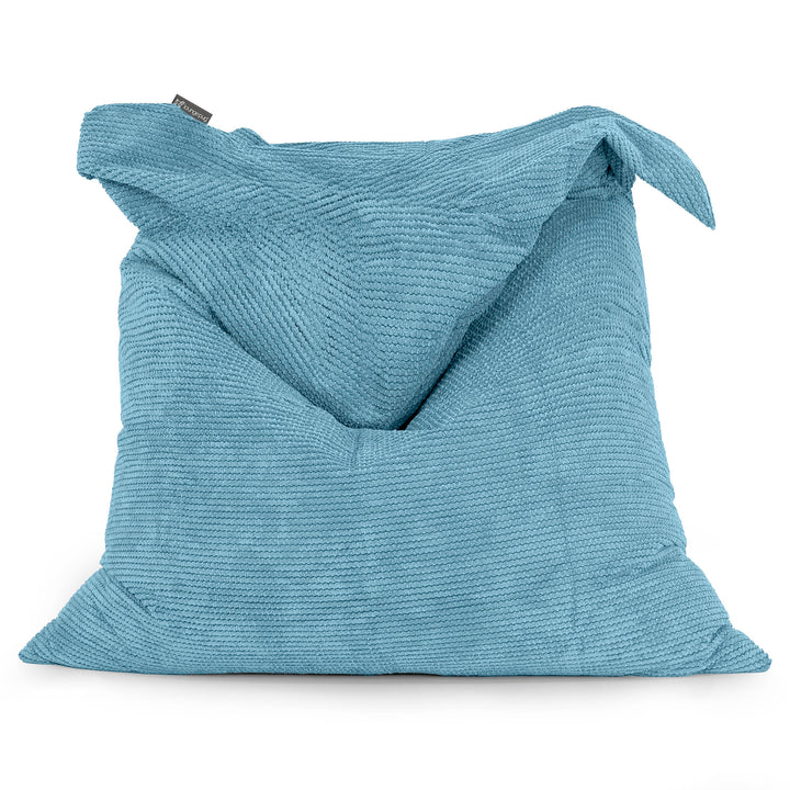 Puff Gigante Cama XL - Pompón Egeo Azul 01