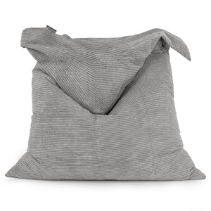 Puff Gigante Cama XL - Pompón Carbón Gris