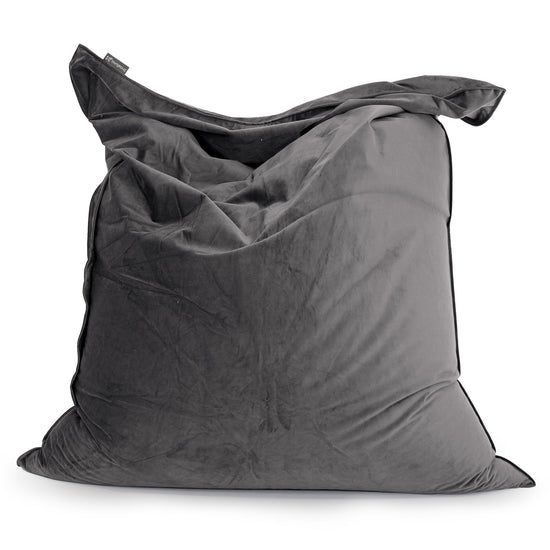 Puff Gigante Cama XL - Terciopelo Grafito 01