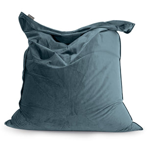 Puff Gigante Cama XL - Terciopelo Turquesa