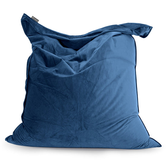 Puff Gigante Cama XL - Terciopelo Azul Marino 01