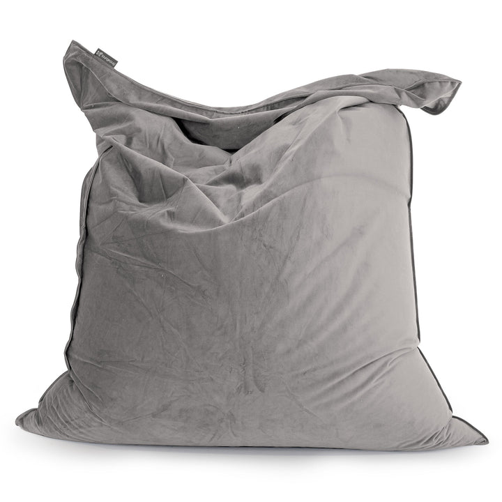 Puff Gigante Cama XL - Terciopelo Plata 01