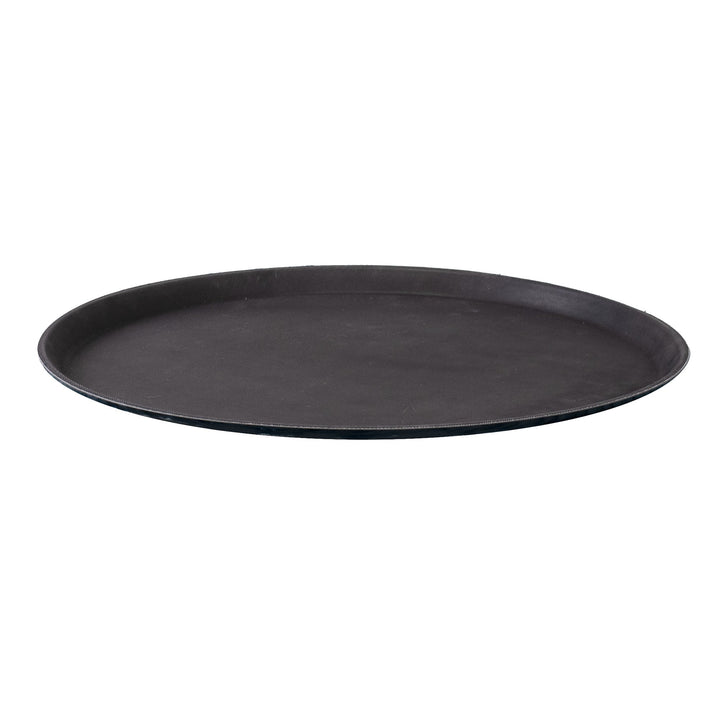 Puf Redondo con Bandeja para Servir - Pana Clásica Gris Plata 04