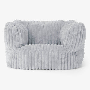 Albert Puff Sillón - Pana de Felpa Ultra Azul Huevo de Pato
