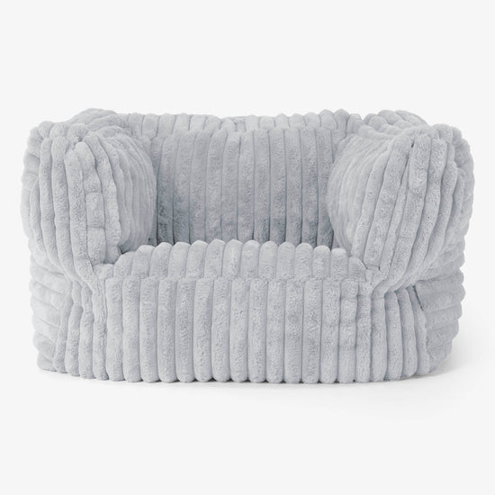 Albert Puff Sillón - Pana de Felpa Ultra Azul Huevo de Pato 01