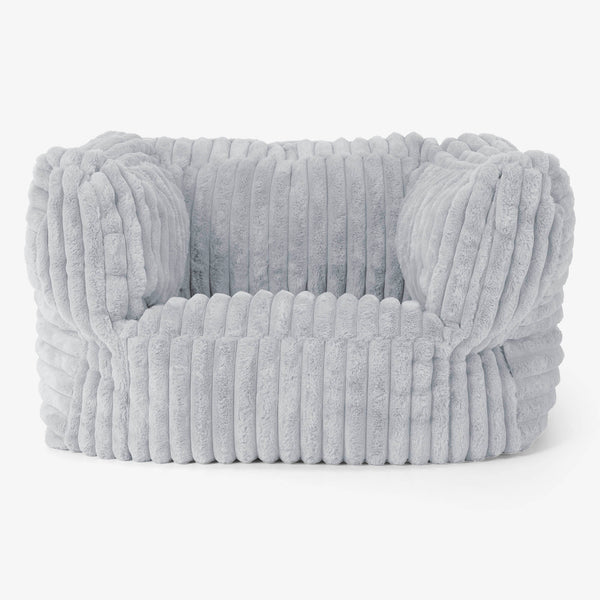 Albert Puff Sillón - Pana de Felpa Ultra Azul Huevo de Pato 01