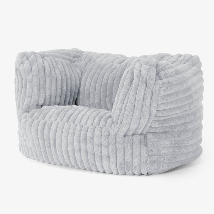 Albert Puff Sillón - Pana de Felpa Ultra Azul Huevo de Pato 03