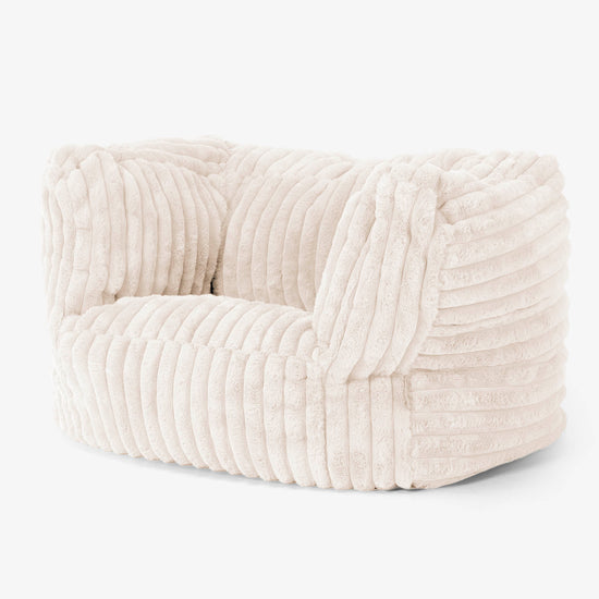 Albert Puff Sillón - Pana de Felpa Ultra Crema 03