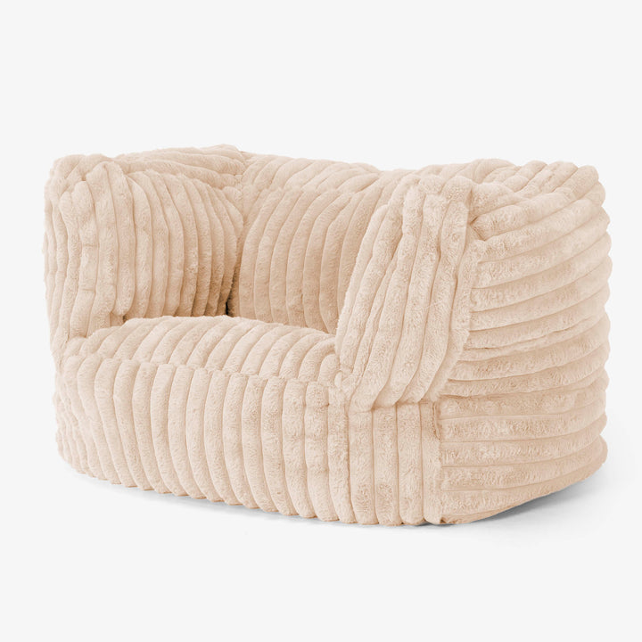 Albert Puff Sillón - Pana de Felpa Ultra Durazno 03