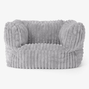 Albert Puff Sillón - Pana de Felpa Ultra Gris