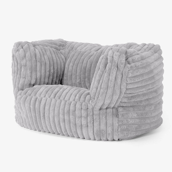 Albert Puff Sillón - Pana de Felpa Ultra Gris 03
