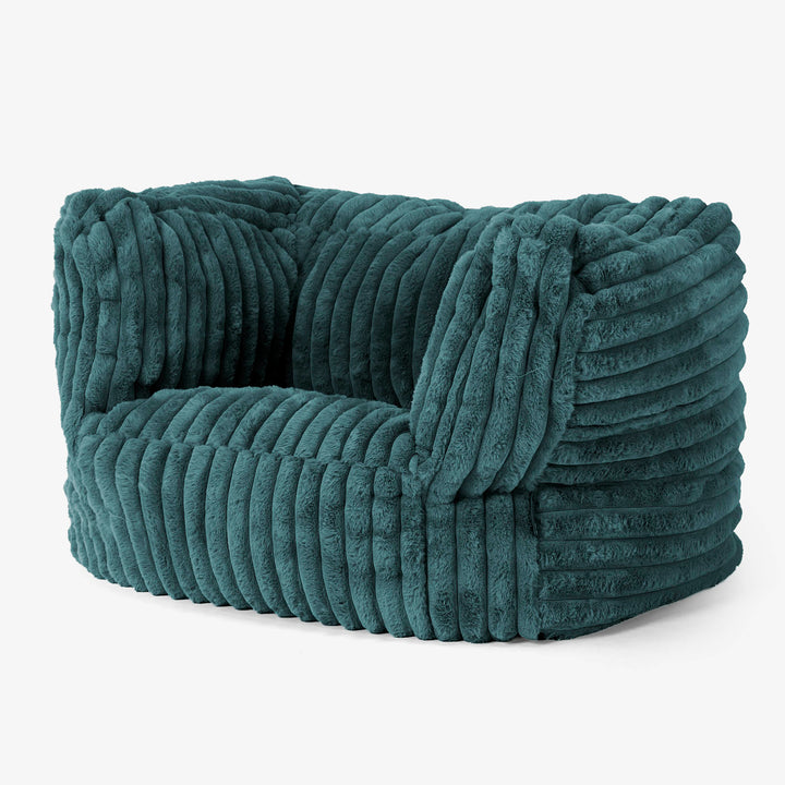 Albert Puff Sillón - Pana de Felpa Ultra Turquesa 03