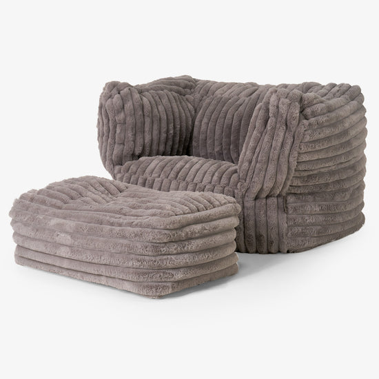 Albert Puff Sillón - Pana de Felpa Ultra Visón 03