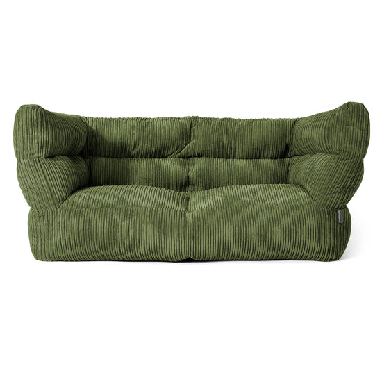 Louis Puf Sofá 2 plazas - Pana Clásica Bosque Verde 01