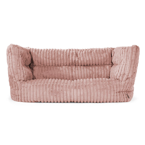 Louis Puf Sofá 2 plazas - Pana de Felpa Ultra Rosa Empolvado 01