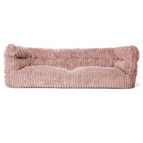 Louis Puf Sofá 3 plazas - Pana de Felpa Ultra Rosa Empolvado 01
