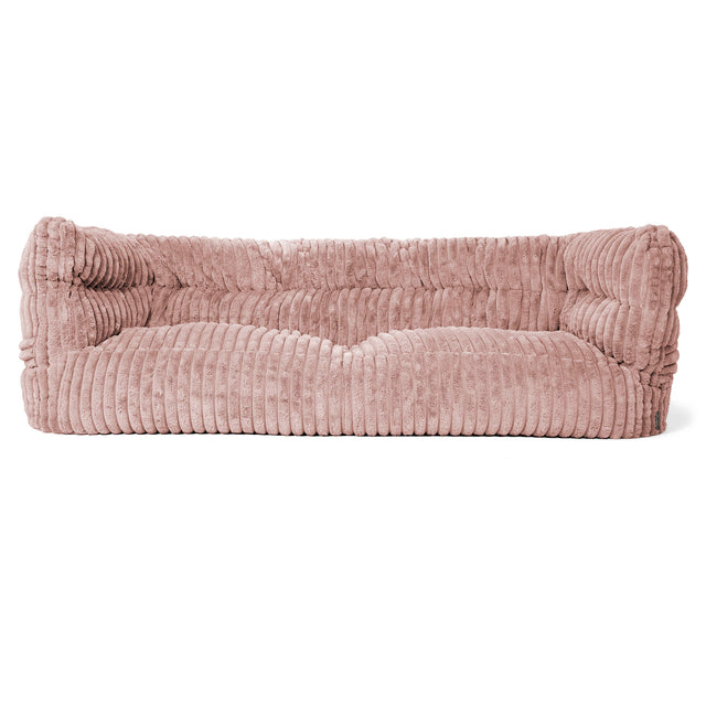 Louis Puf Sofá 3 plazas - Pana de Felpa Ultra Rosa Empolvado 01