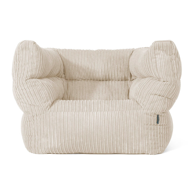 Louis Puff Sillón - Pana Clásica Crema 01