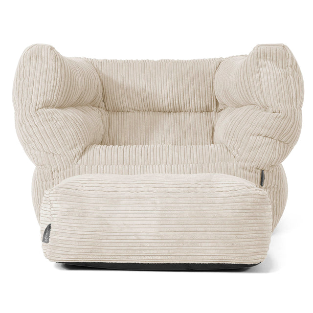 Louis Puff Sillón - Pana Clásica Crema 02
