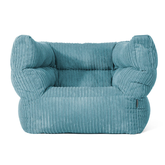 Louis Puff Sillón - Pana Clásica Egeo Azul 01