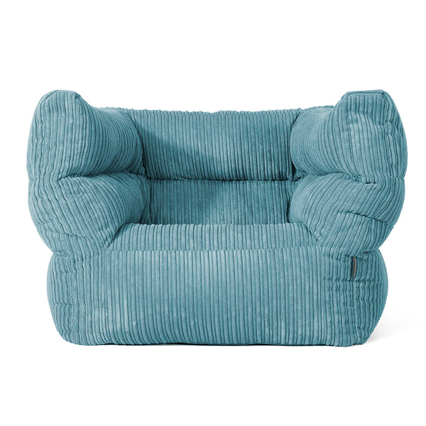 Louis Puff Sillón - Pana Clásica Egeo Azul 01