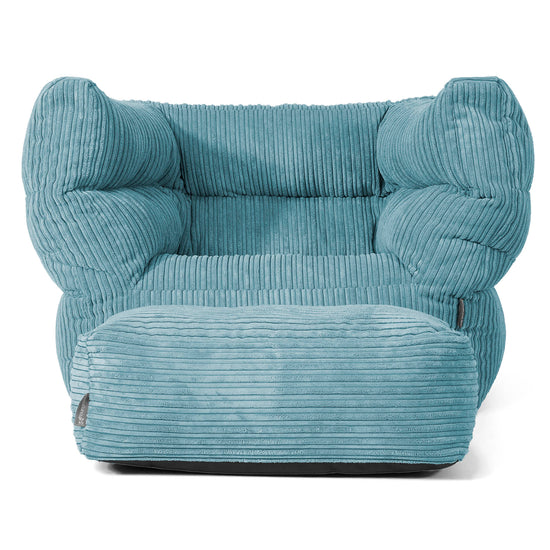 Louis Puff Sillón - Pana Clásica Egeo Azul 02