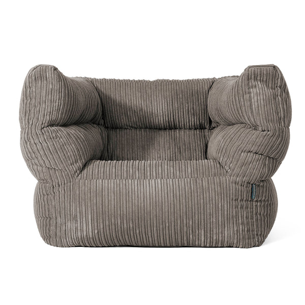 Louis Puff Sillón - Pana Clásica Grafito 01