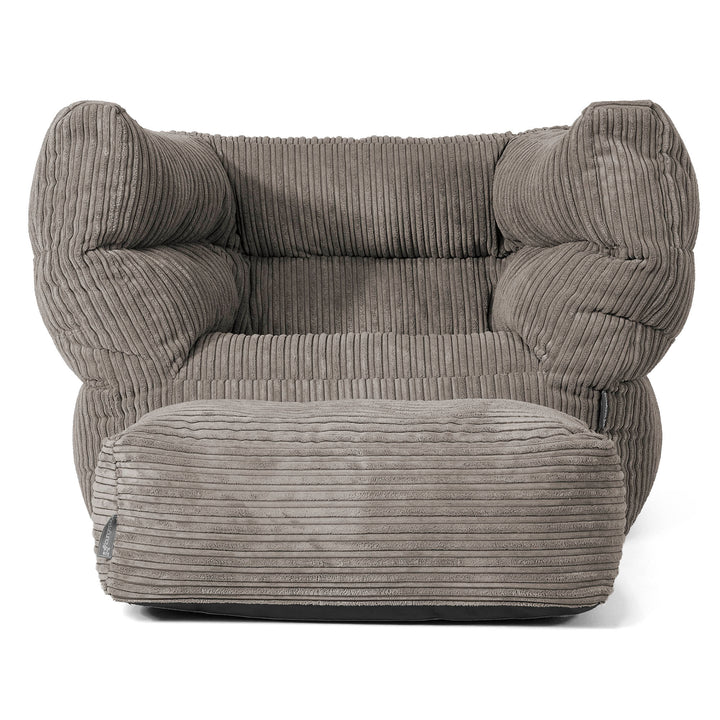 Louis Puff Sillón - Pana Clásica Grafito 02