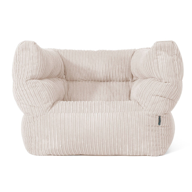Louis Puff Sillón - Pana Clásica Marfil 01