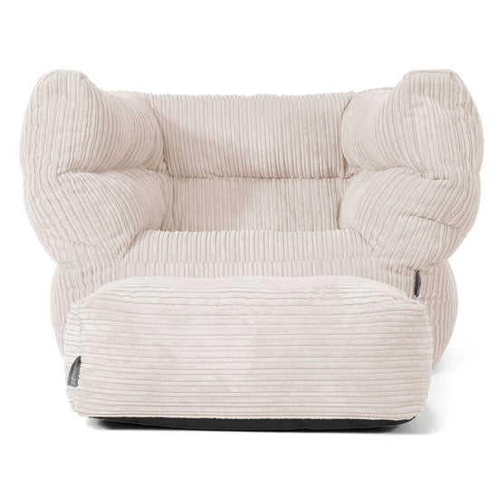 Louis Puff Sillón - Pana Clásica Marfil 02