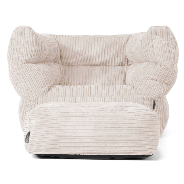 Louis Puff Sillón - Pana Clásica Marfil 02
