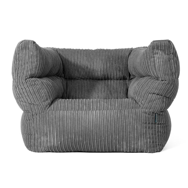 Louis Puff Sillón - Pana Clásica Pizarra Gris 01