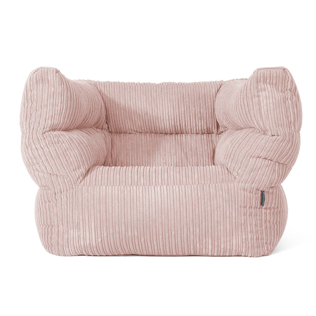 Louis Puff Sillón - Pana Clásica Rosa Claro 01