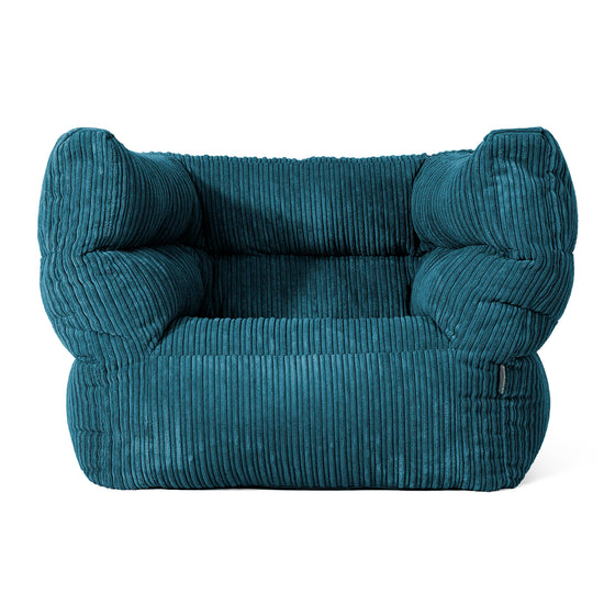 Louis Puff Sillón - Pana Clásica Turquesa 01