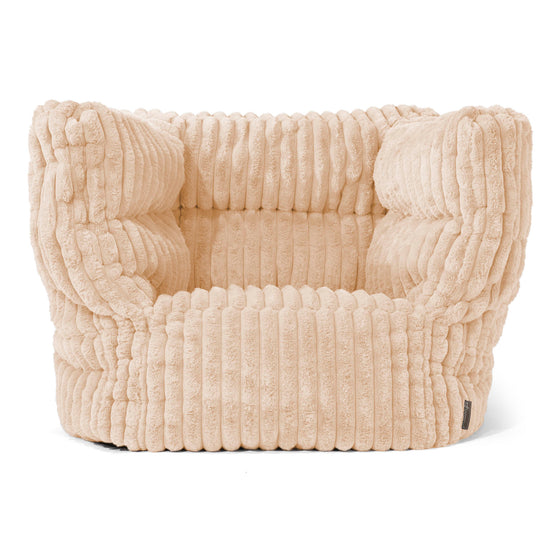 Louis Puff Sillón - Pana de Felpa Ultra Durazno 01