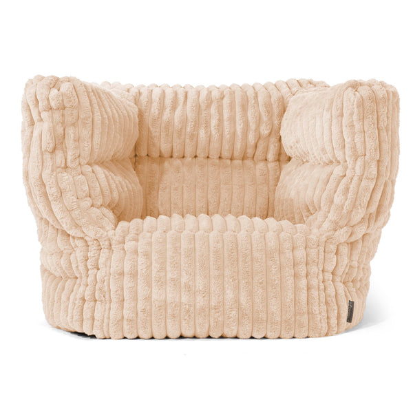 Louis Puff Sillón - Pana de Felpa Ultra Durazno 01