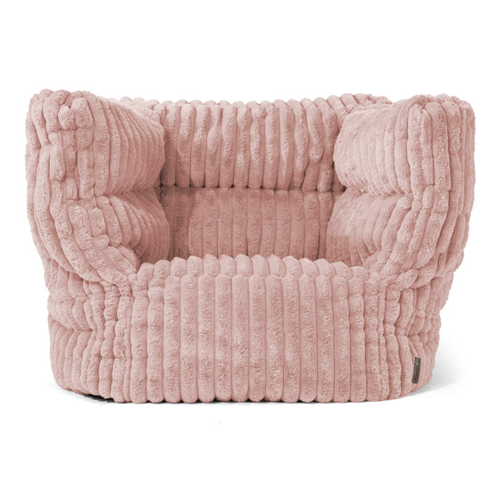 Louis Puff Sillón - Pana de Felpa Ultra Rosa Empolvado 01